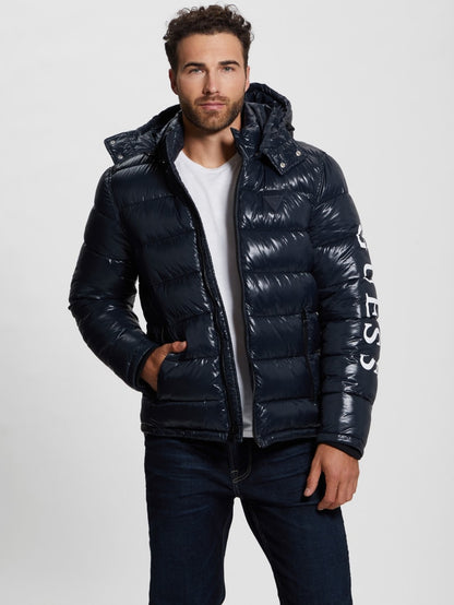 Shiny Hooded Puffer Jacket
