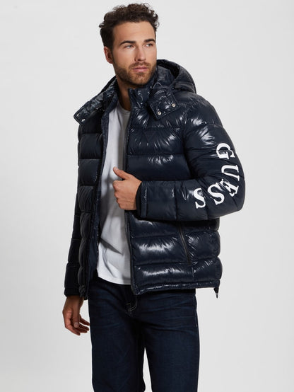 Shiny Hooded Puffer Jacket