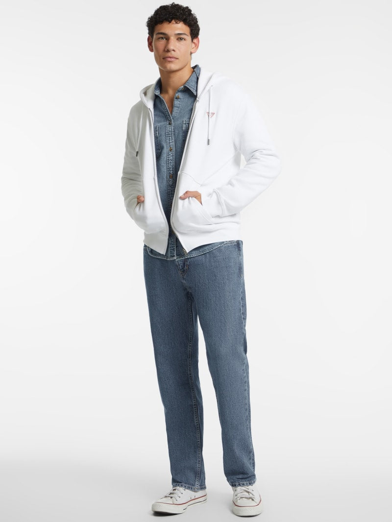 Slim Mini Patch Zip-Up Hoodie