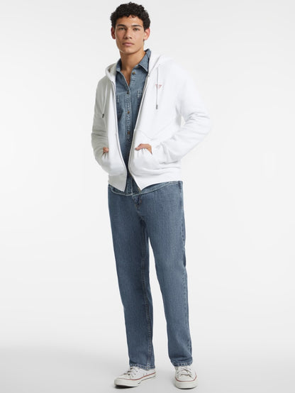 Slim Mini Patch Zip-Up Hoodie
