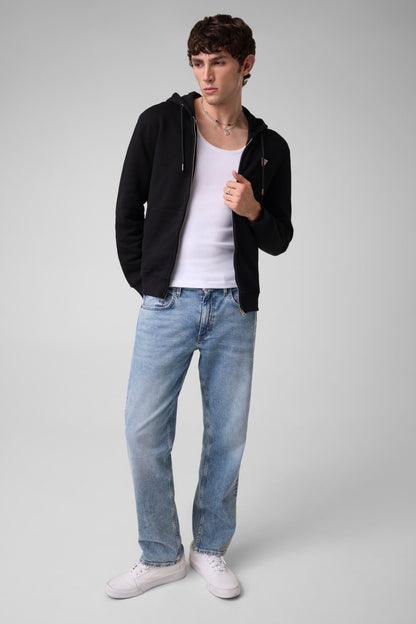 Slim Mini Patch Zip-Up Hoodie