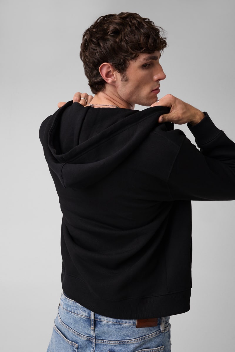 Slim Mini Patch Zip-Up Hoodie