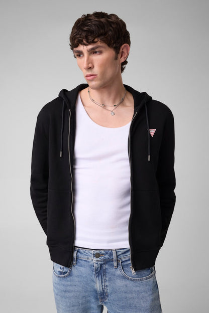Slim Mini Patch Zip-Up Hoodie