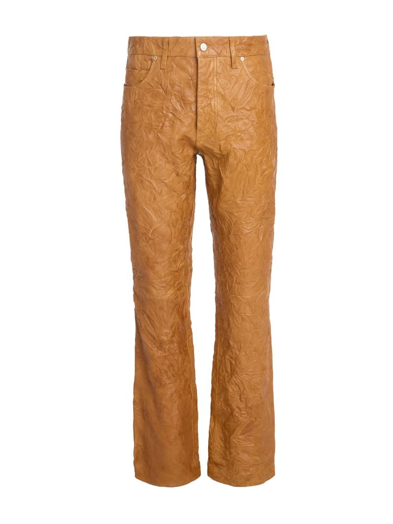 crinkle leather pant