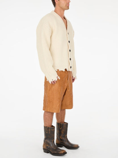 crinkle leather short