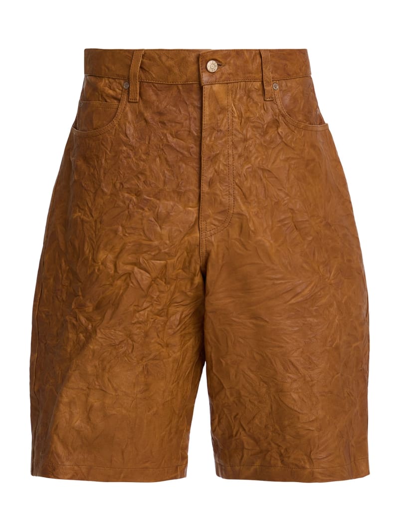 crinkle leather short