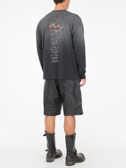 crinkle leather short