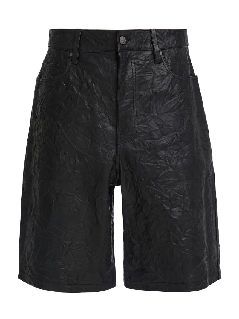 crinkle leather short