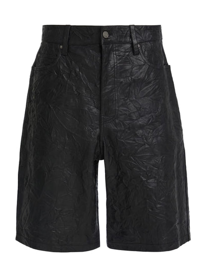 crinkle leather short