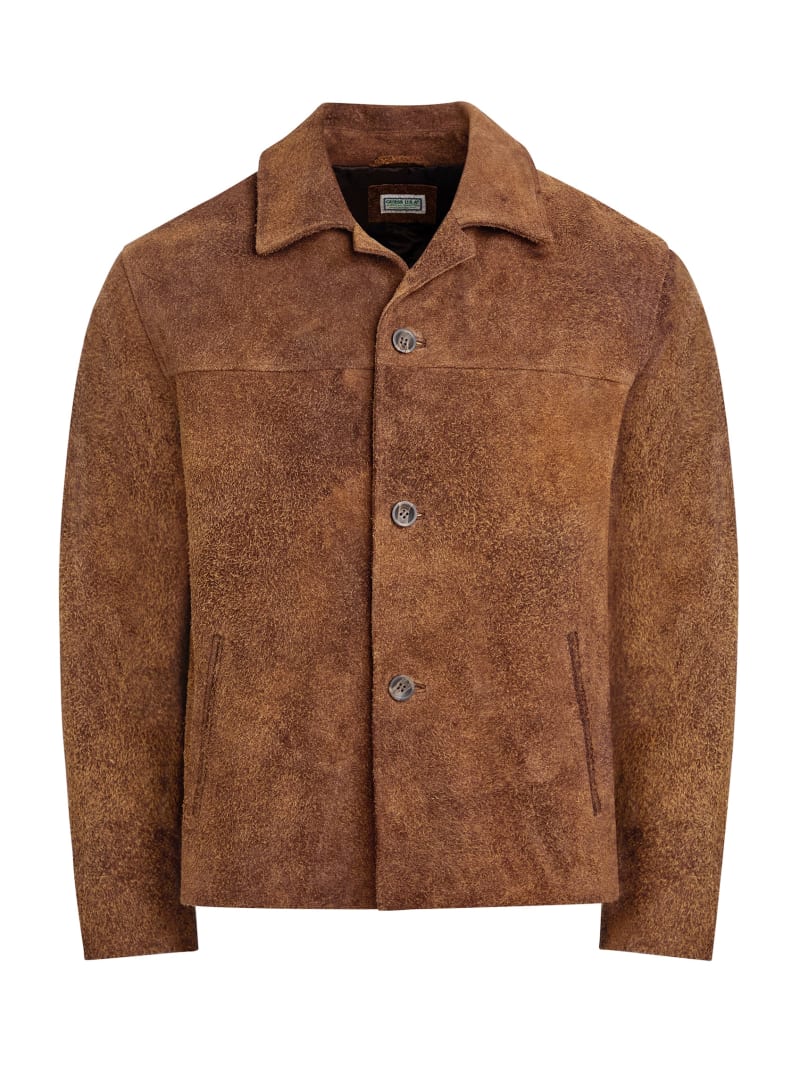 peeling leather coat