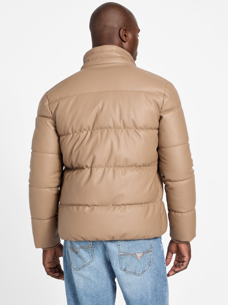 Eco Faux-Leather Puffer Jacket