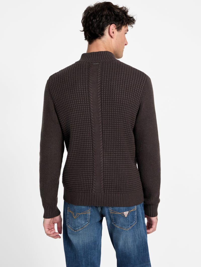 Eco Ryder Waffle-Knit Cardigan