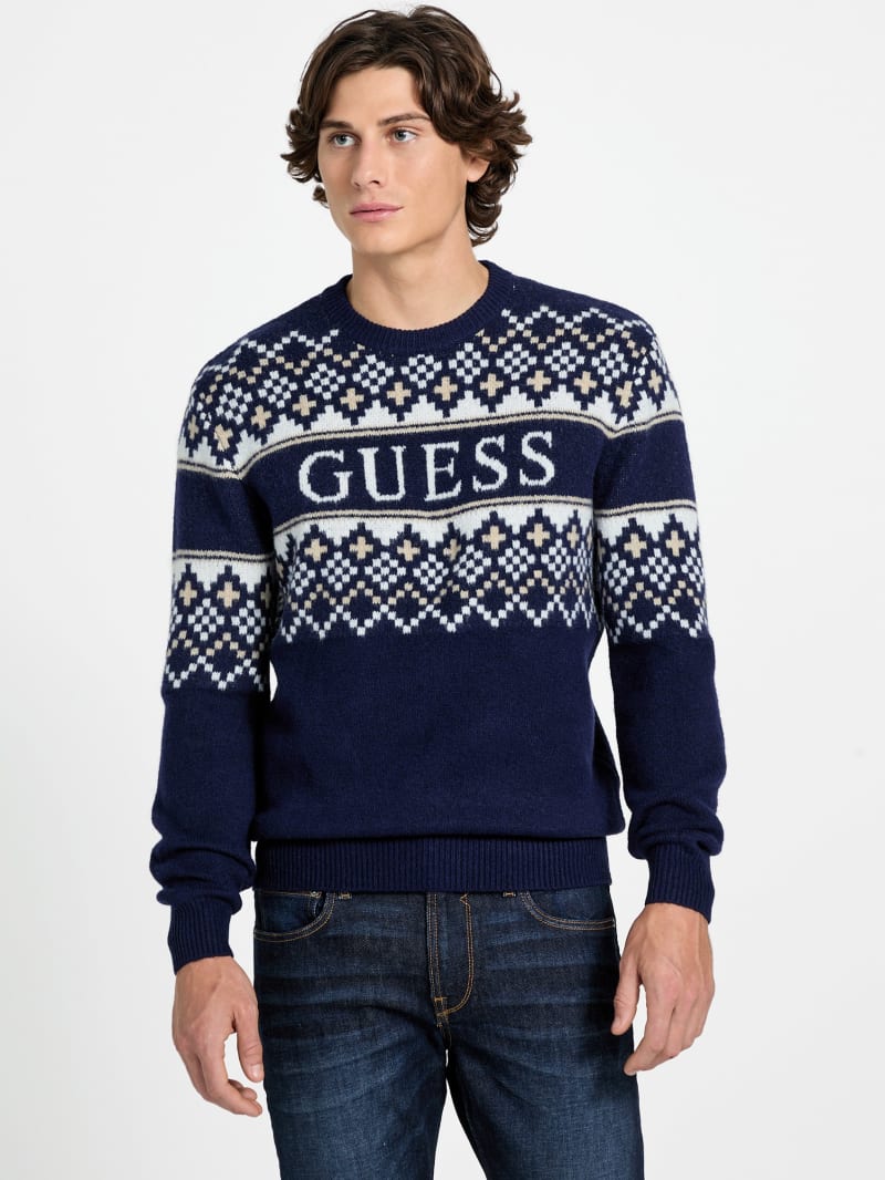 Nordic wool-blend logo sweater