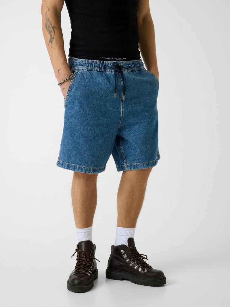 Denim Jogger Shorts