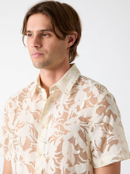 Floral Devore Burnout Shirt