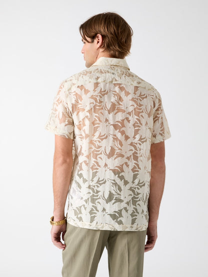 Floral Devore Burnout Shirt