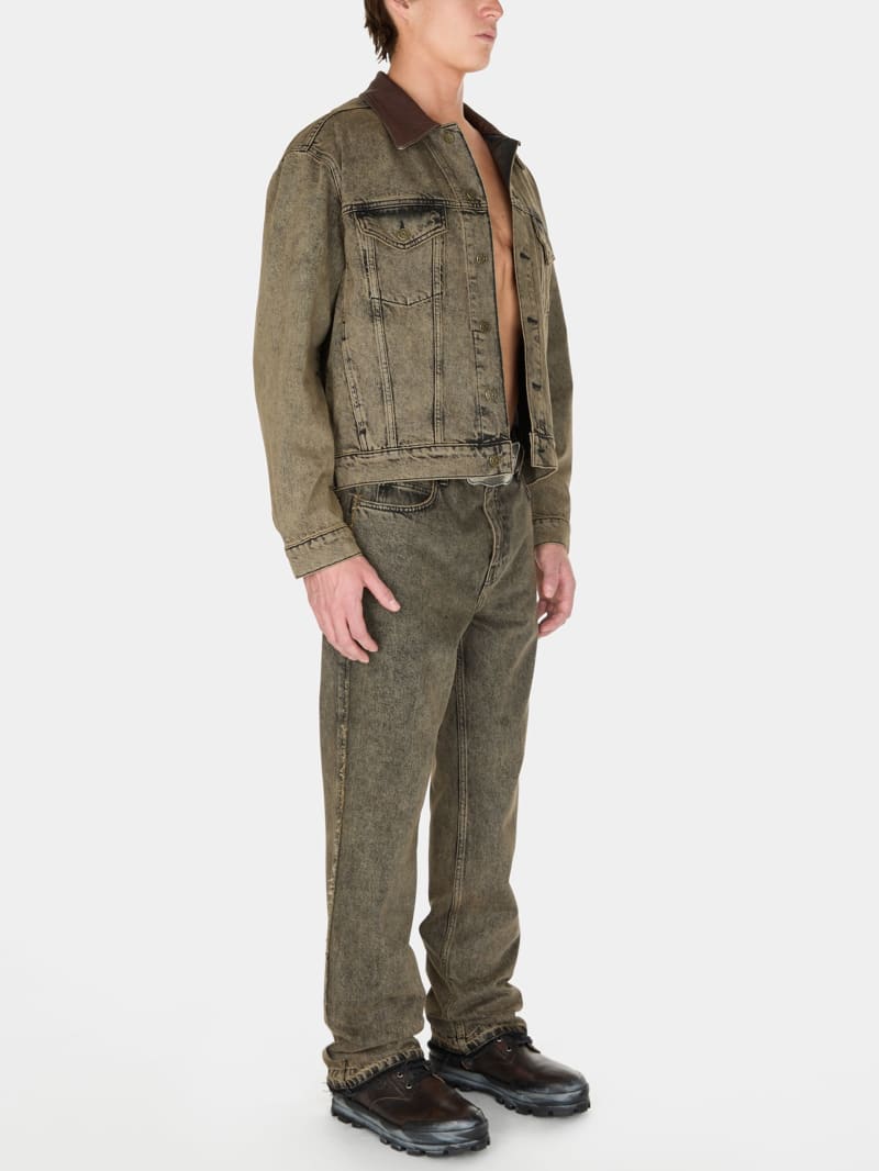 tinted denim trucker jacket