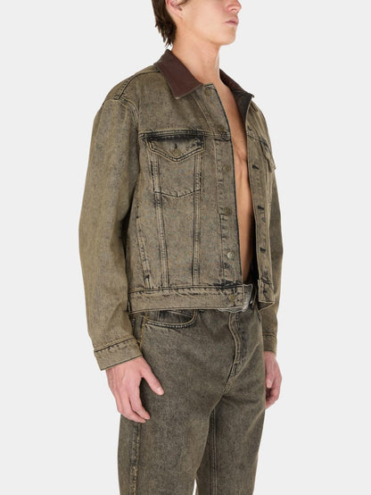 tinted denim trucker jacket