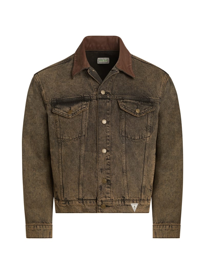tinted denim trucker jacket