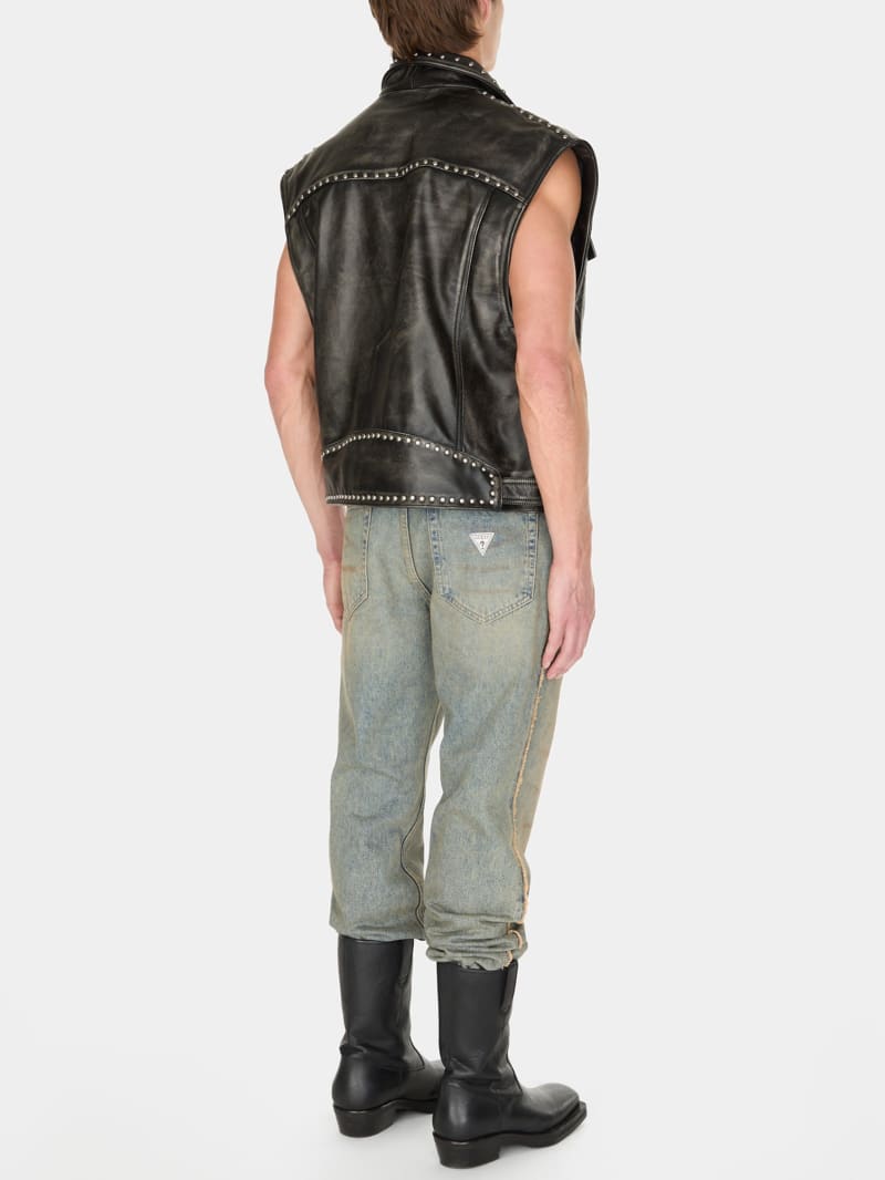 studded leather vest