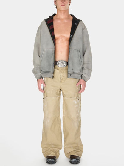 vintage washed reversible sweatshirt