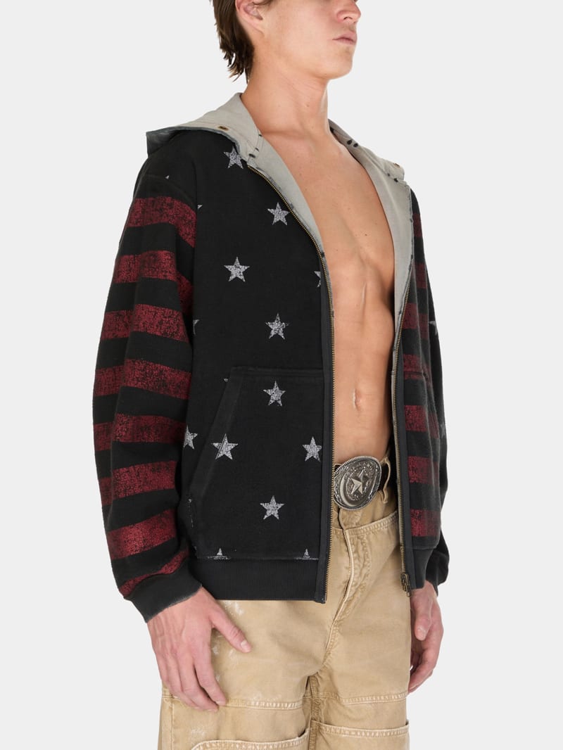vintage washed reversible sweatshirt
