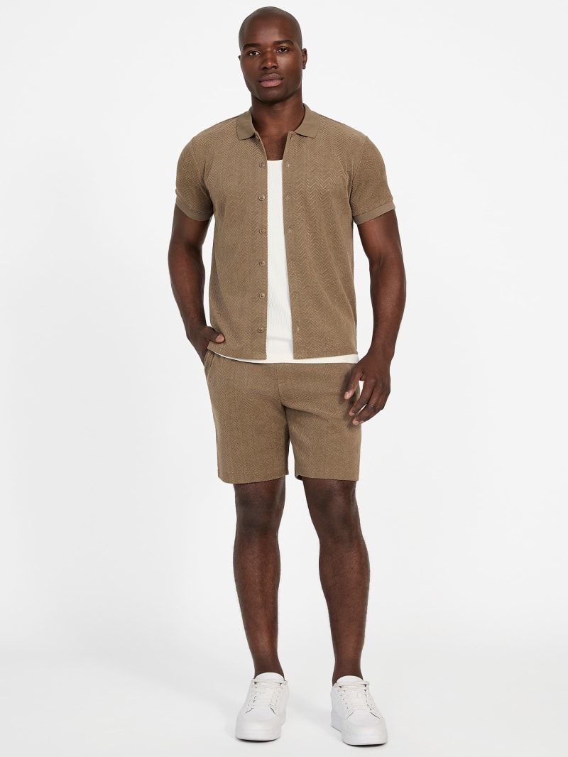 Eco Calvin Chevron-Knit Shorts