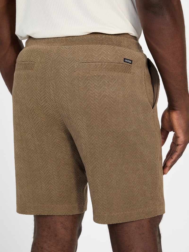 Eco Calvin Chevron-Knit Shorts