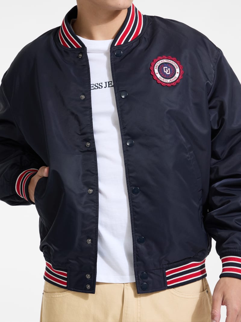 Embroidered Patch Varsity Jacket