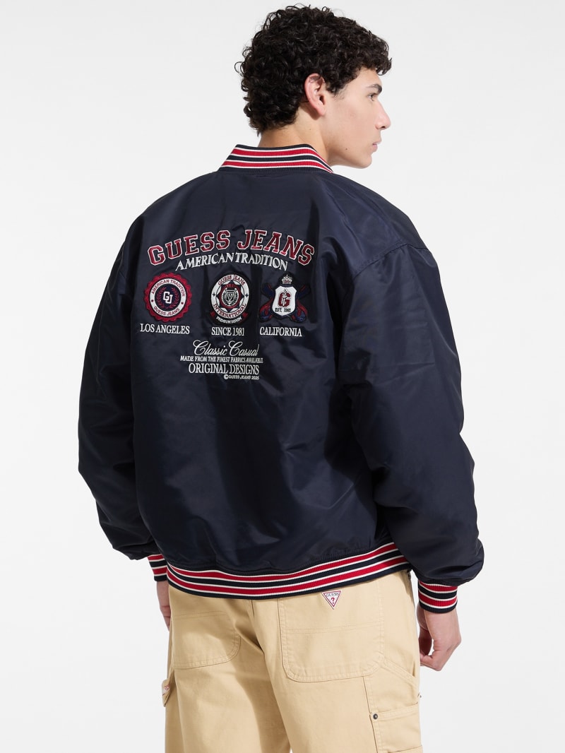 Embroidered Patch Varsity Jacket
