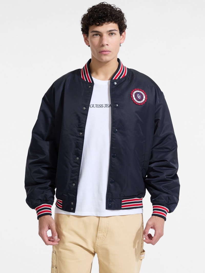 Embroidered Patch Varsity Jacket