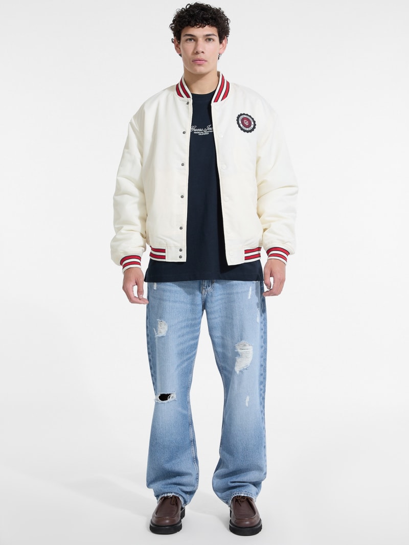 Embroidered Patch Varsity Jacket