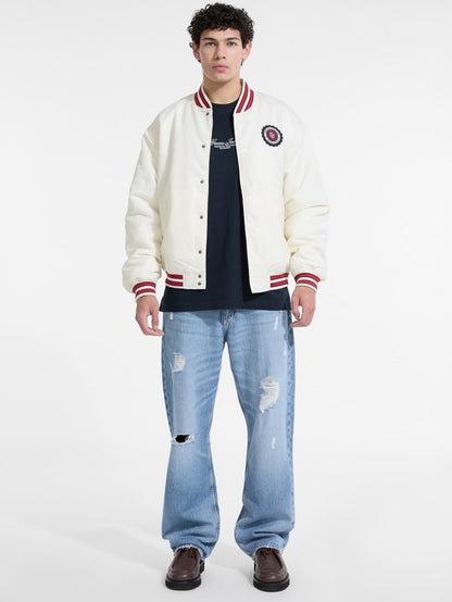 Embroidered Patch Varsity Jacket
