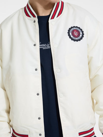 Embroidered Patch Varsity Jacket