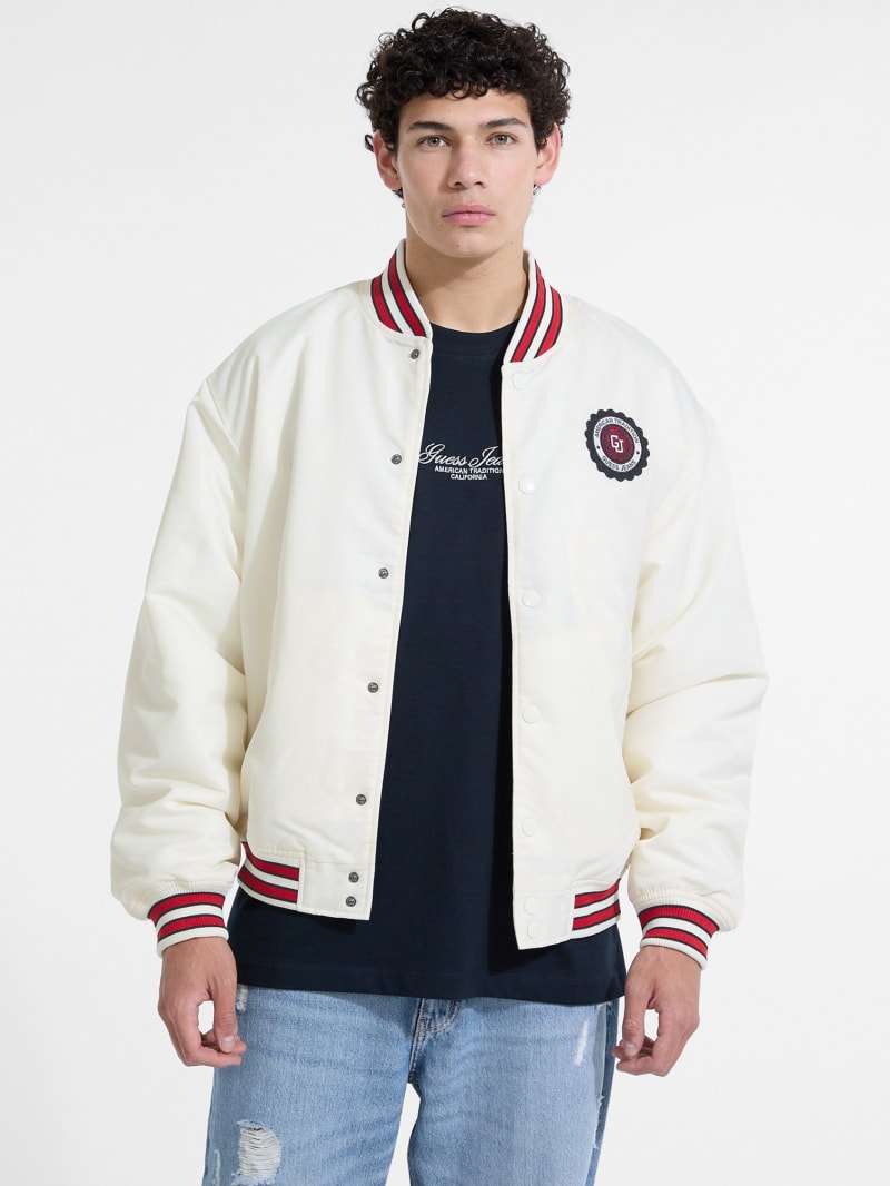 Embroidered Patch Varsity Jacket