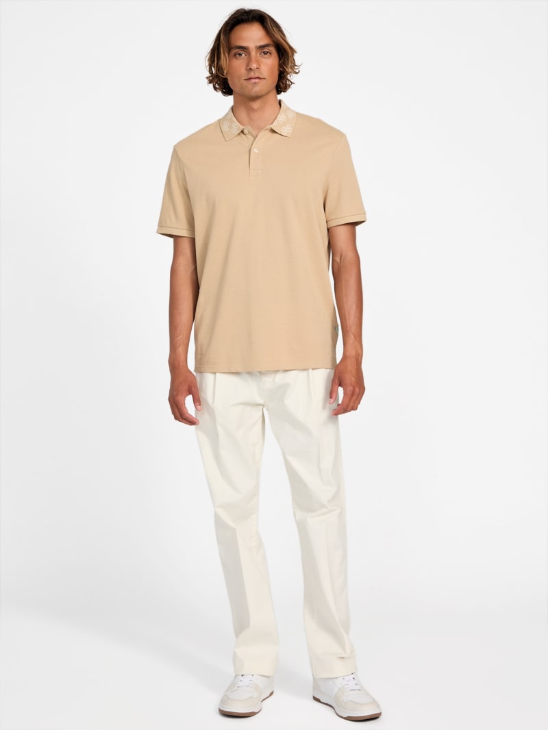Eco Jacquard Logo Collar Polo