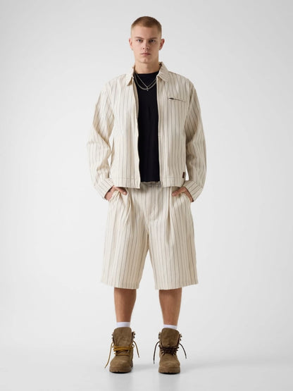 Striped baggy bermuda