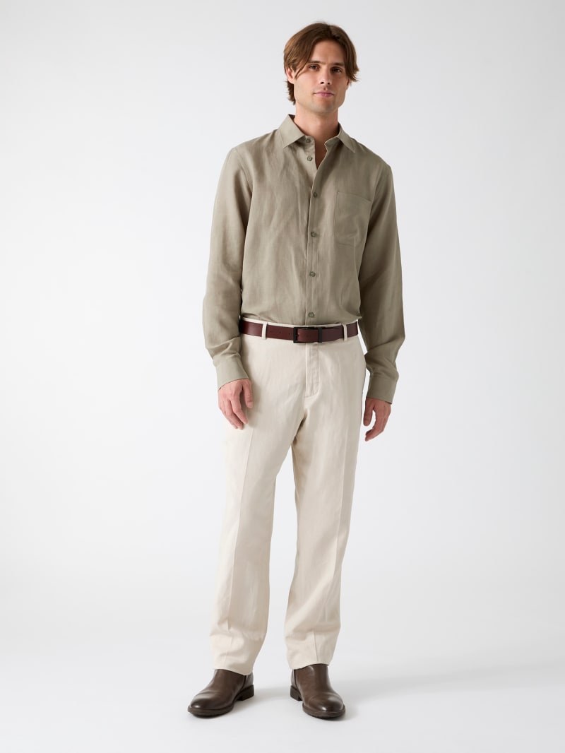 Linen-blend shirt