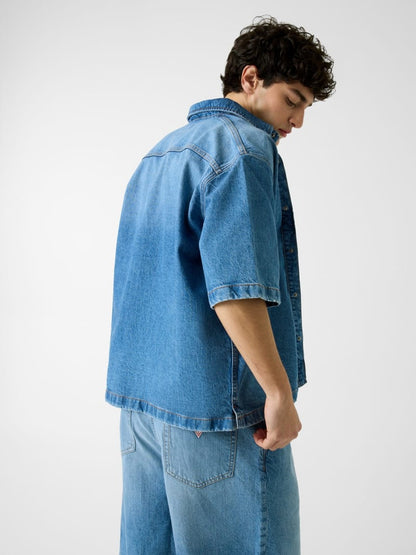 Oversize fit denim shirt