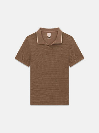 Buttonless polo shirt