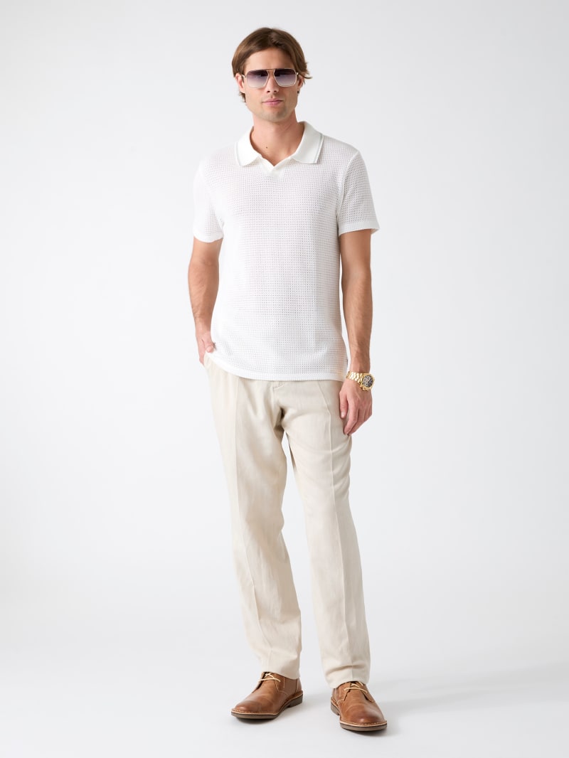 Buttonless polo shirt