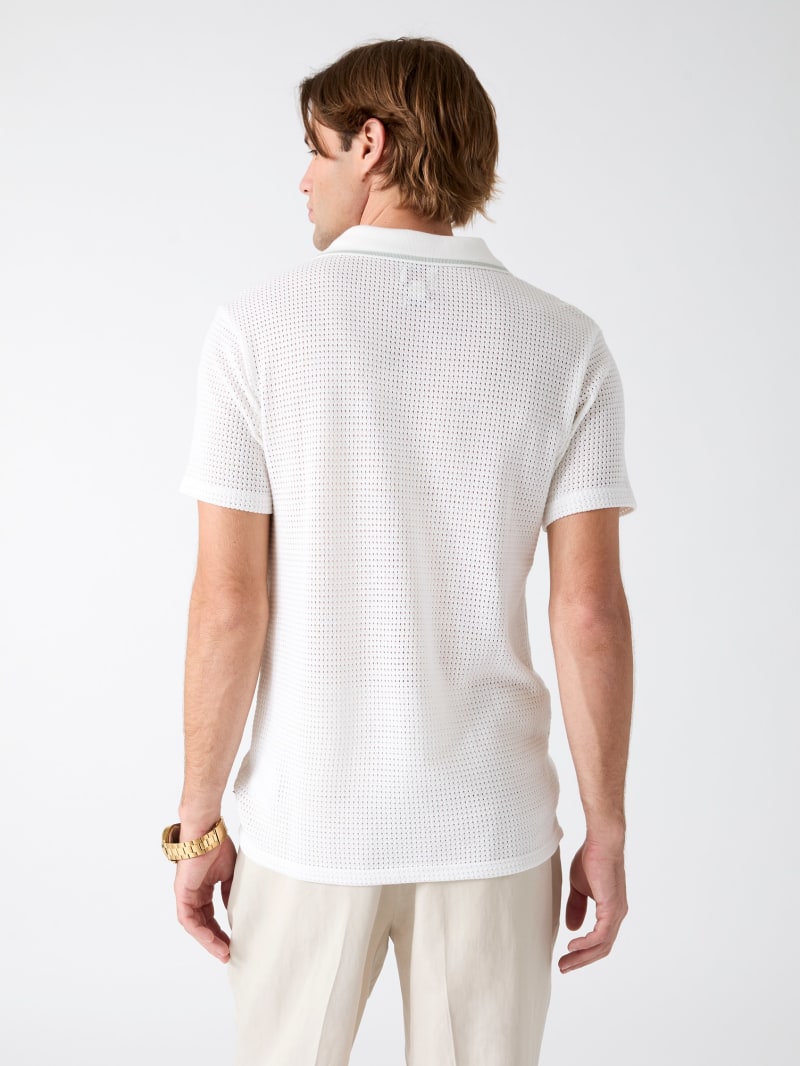 Buttonless polo shirt