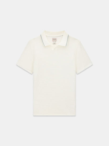 Buttonless polo shirt