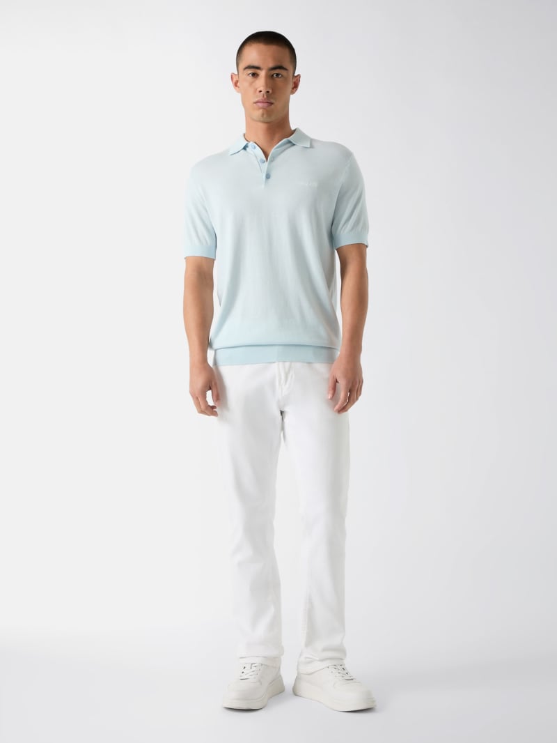 Silk-blend polo