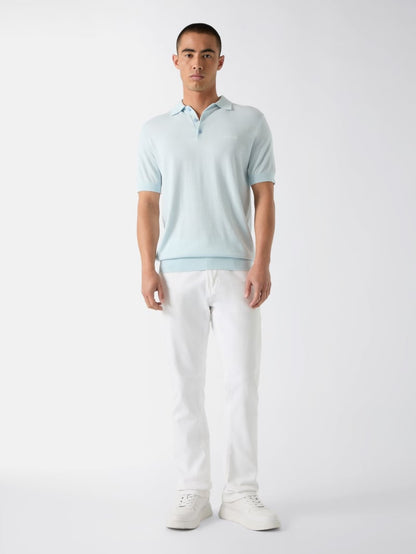Silk-blend polo