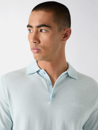 Silk-blend polo