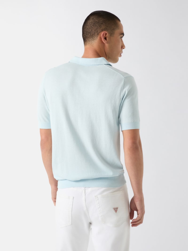 Silk-blend polo