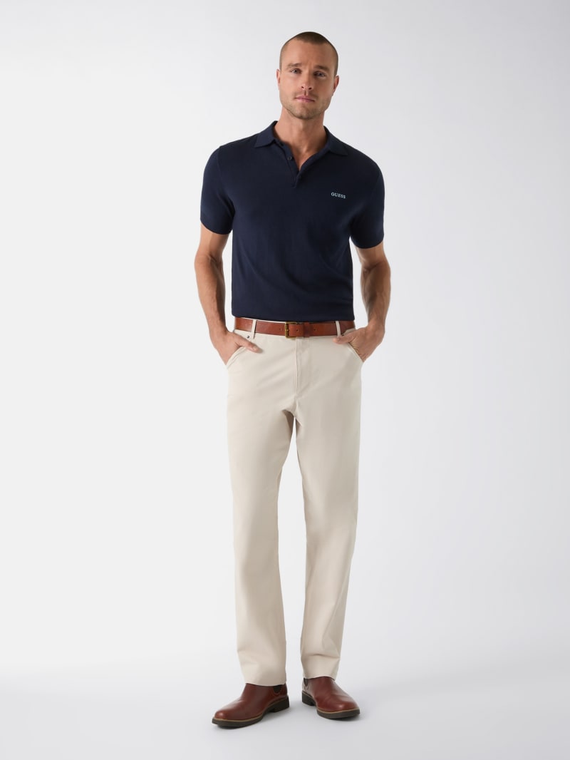 Silk-blend polo