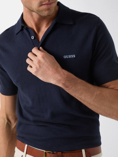 Silk-blend polo