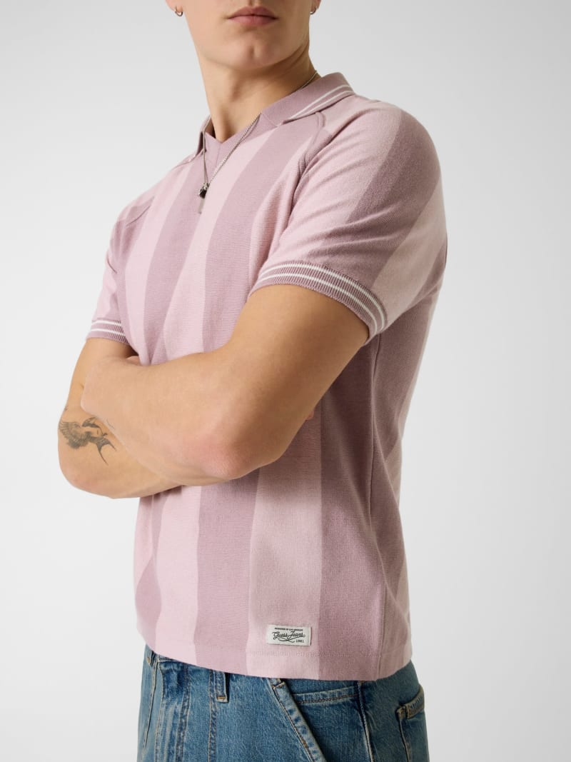 Striped polo shirt